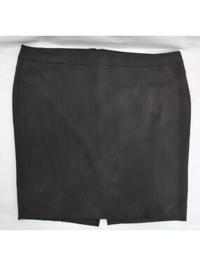 Torrid Black Distressed Pencil Straight Skirt-Knee Length-Back Slit-Size 26-NICE